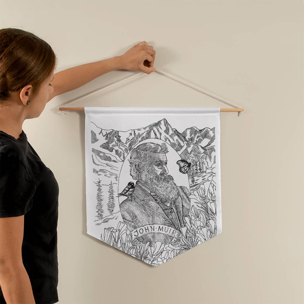 Original John Muir Artwork Wall Pennant