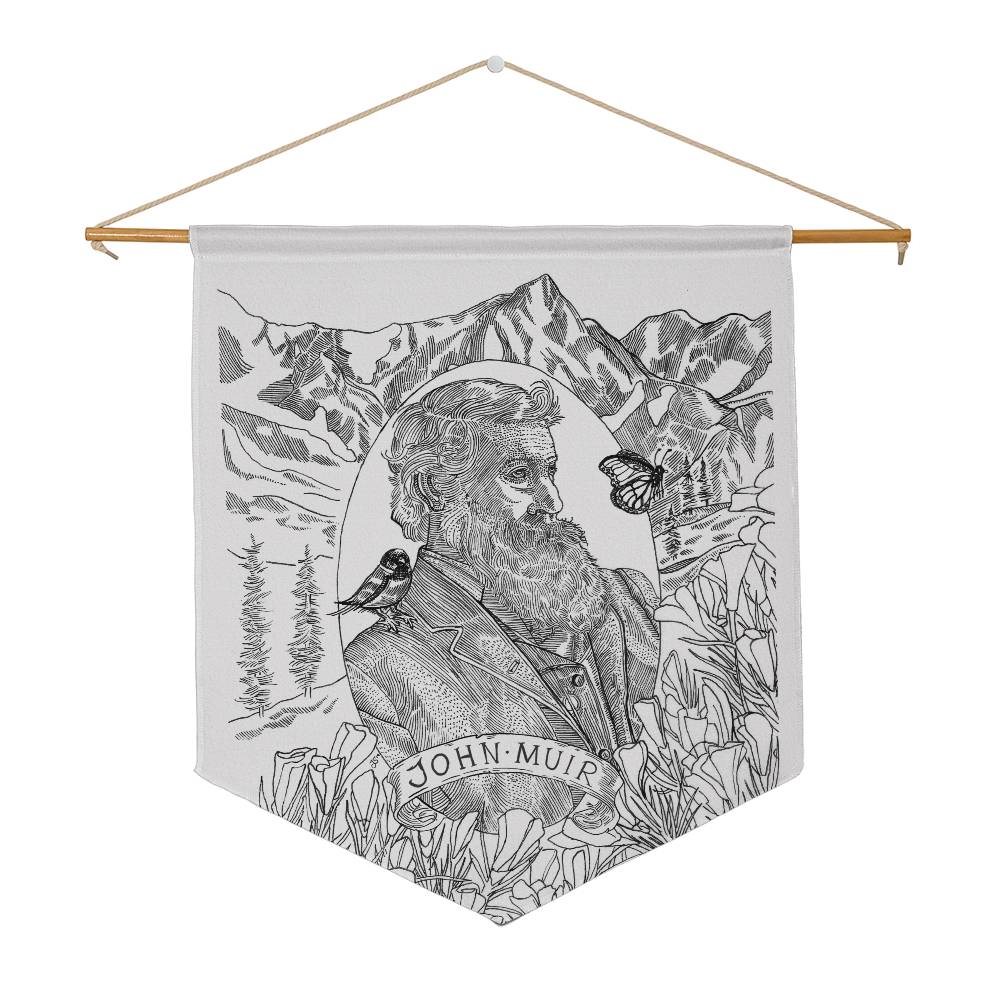 Original John Muir Artwork Wall Pennant